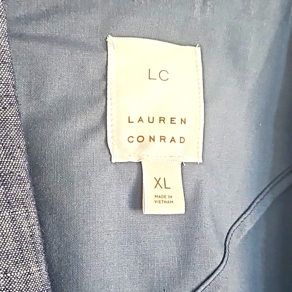 LC Lauren Conrad Single Breasted Linen Blend Blazer XL - Picture 6 of 7